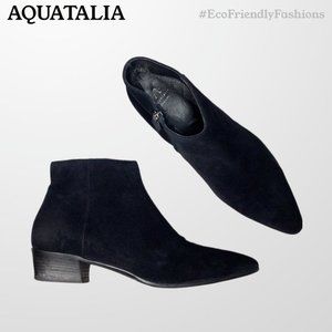 Aquatalia Women's Black Fuoco Suede Ankle Boot Size 9